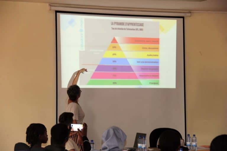 Madam Laurence Lievens from Belgium who is in Rwanda where she is coming to give an Entrepreneurship training course to teachers from the schools that are benefiting from the ACTEC support